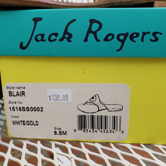 EUC Jack Rogers Gold Blair Sandals in Original Box - Picture 8 of 8